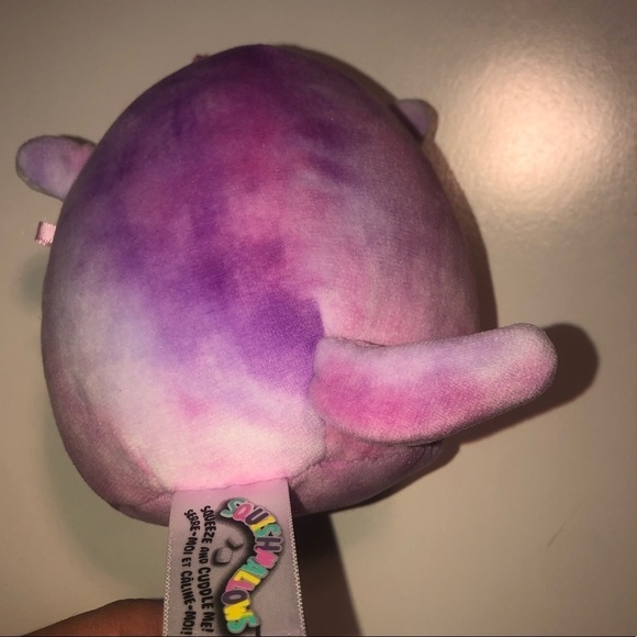 squishmallow a Kellytoy Lola The Unicorn Tie-Dye Plushie 5” - Picture 2 of 3